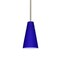 Besa Lighting Cierro Stem Pendant, Cobalt Blue Matte, Satin Nickel Finish, 1x9W LED 1TT-4124CM-LED-SN - alternate 1